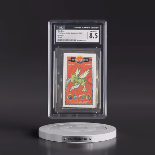 1998 Pokémon Kaku Menko (1998 Amada) - Japanese Scyther - Small (45MM x 74MM) (CGC 8.5 NM-MT+)