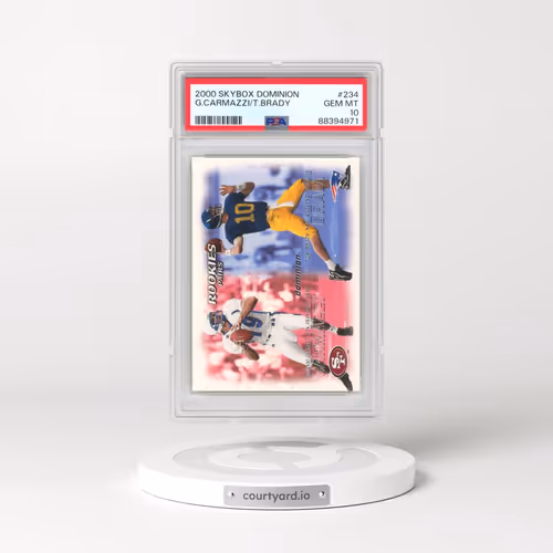 2000 Skybox Dominion #234 Giovanni Carmazzi/Tom Brady (PSA 10 GEM MINT)