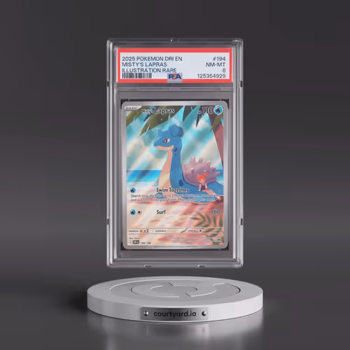 2025 Pokémon Dri EN-Destined Rivals #194 Misty's Lapras - Illustration Rare (PSA 8 NM-MT)