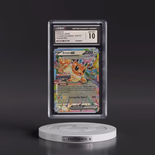 2025 Pokémon Pre EN-Prismatic Evolutions #075 Eevee EX - Holo Surprise Box Exclusive (CGC 10 GEM MIN