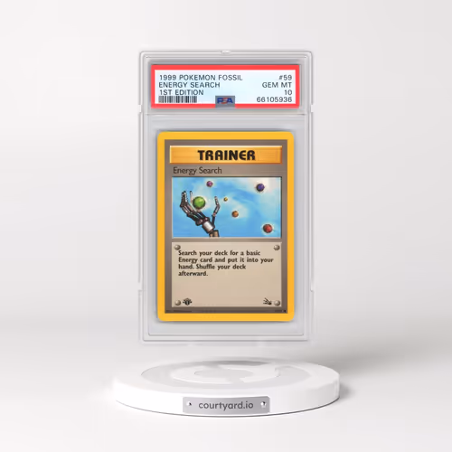 1999 Pokémon Fossil #59 Energy Search - 1st Edition (PSA 10 GEM MINT)