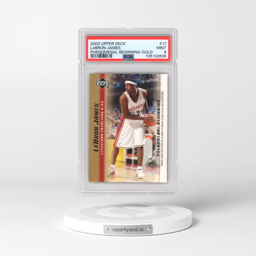 2003 Upper Deck Lebron James Phenomenal Beginnings #17 LeBron James - Gold (PSA 9 MINT)