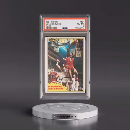 1981 Topps #104 Julius Erving - East (PSA 8 NM-MT)