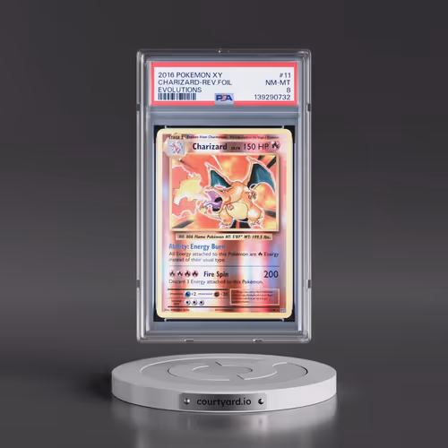 2016 Pokémon XY Evolutions #11 Charizard - Reverse Foil (PSA 8 NM-MT)