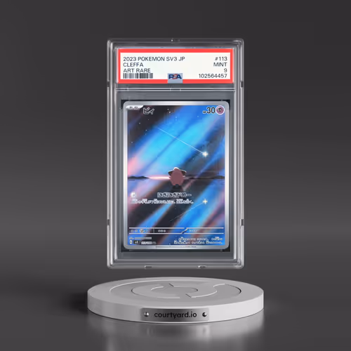 2023 Pokémon SV3-Ruler of the Black Flame #113 Cleffa - Art Rare (PSA 9 MINT)