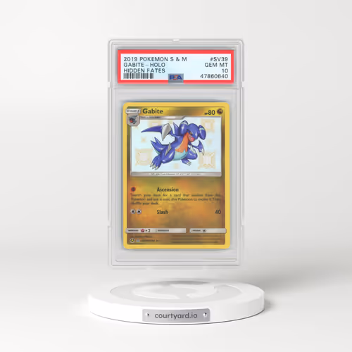 2019 Pokémon Sun & Moon Hidden Fates #SV39 Gabite - Holo (PSA 10 GEM MINT)