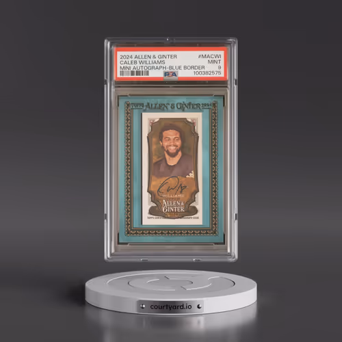 2024 Topps Allen & Ginter Mini Non Baseball Autographs #MACWI Caleb Williams - Blue Frame (PSA 9 MIN