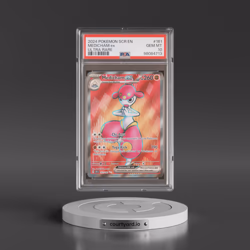 2024 Pokémon Scr EN-Stellar Crown #161 Medicham EX - Holo Ultra Rare (PSA 10 GEM MINT)