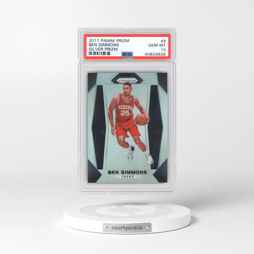 2017 Panini Prizm #9 Ben Simmons - Silver Prizm (PSA 10 GEM MINT)