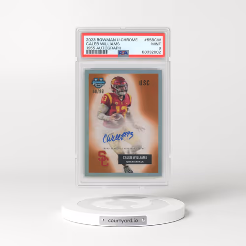 2023 Bowman University Chrome 1955 Bowman Autograph #55BCW Caleb Williams (PSA 9 MINT)