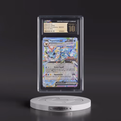 2025 Pokémon Pre EN-Prismatic Evolutions #023 Vaporeon EX - Holo Surprise Box Exclusive (CGC 10 PRIS