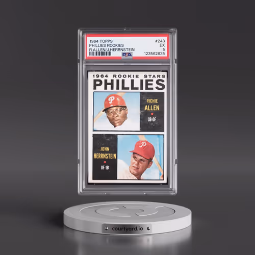 1964 Topps #243 Phillies Rookies - Richie Allen/John Herrnstein (PSA 5 EX)