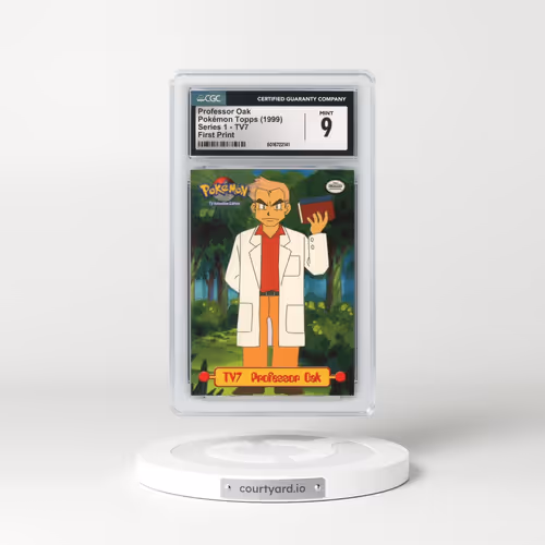 1999 Series 1 (Oval Nintendo Seal) #TV7 Professor Oak - First Print (Blue Topps Logo) (CGC 9 MINT)