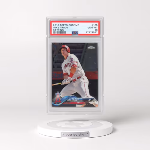 2018 Topps Chrome #100 Mike Trout - Batting (PSA 10 GEM MINT)