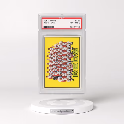 1967 Topps #407 Reds Team (PSA 8 NM-MT)