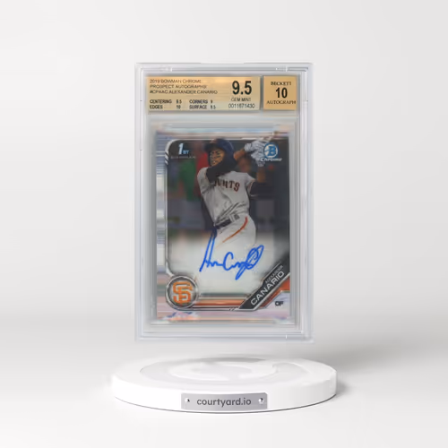 2019 Bowman Chrome Prospects Autographs #CPAAC Alexander Canario (BGS 9.5 GEM MINT)