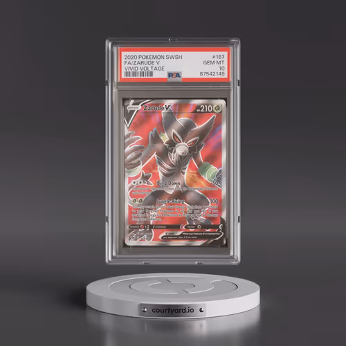2020 Pokémon Sword & Shield Vivid Voltage #167 Zarude V - Holo Full Art (PSA 10 GEM MINT)