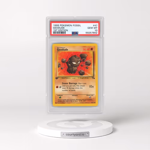 1999 Pokémon Fossil #47 Geodude - 1st Edition (PSA 10 GEM MINT)