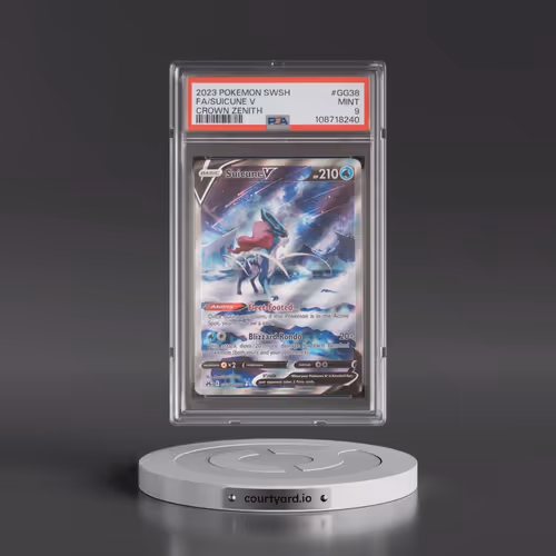 2023 Pokémon Sword and Shield Crown Zenith #GG38 Suicune V - Holo Full Art (PSA 9 MINT)