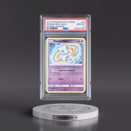 2017 Pokémon Sun & Moon Shining Legends #40 Shining Mew - Holo Holo (PSA 10 GEM MINT)