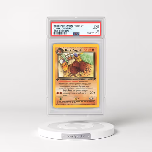 2000 Pokémon Rocket #23 Dark Dugtrio - 1st Edition (PSA 9 MINT)