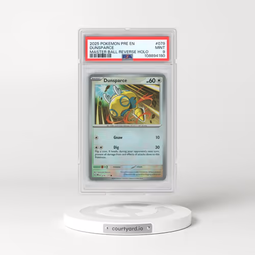 2025 Pokémon Pre EN-Prismatic Evolutions #079 Dunsparce - Reverse Holo Master Ball (PSA 9 MINT)