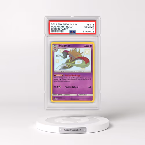 2019 Pokémon Sun & Moon Hidden Fates #SV18 Malamar - Holo (PSA 10 GEM MINT)