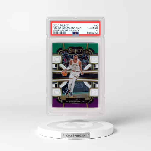 2023 Panini Select #87 Victor Wembanyama - Green/White/Purple Prizm (PSA 10 GEM MINT)