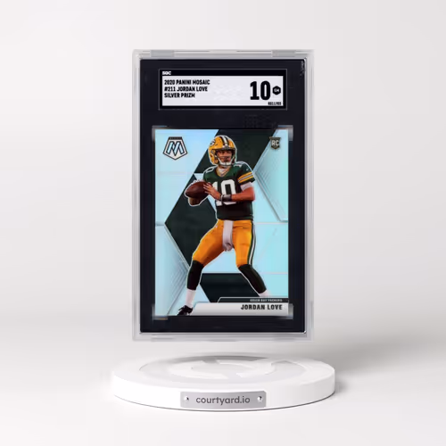 2020 Panini Mosaic #211 Jordan Love - Silver Prizm (SGC 10 GEM MINT)