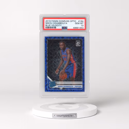 2019 Panini Donruss Optic #164 Sekou Doumbouya - Blue Velocity (PSA 10 GEM MINT)