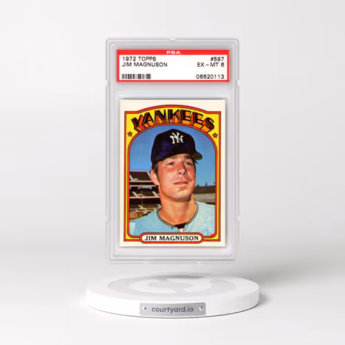 1972 Topps #597 Jim Magnuson (PSA 6 EX-MT)