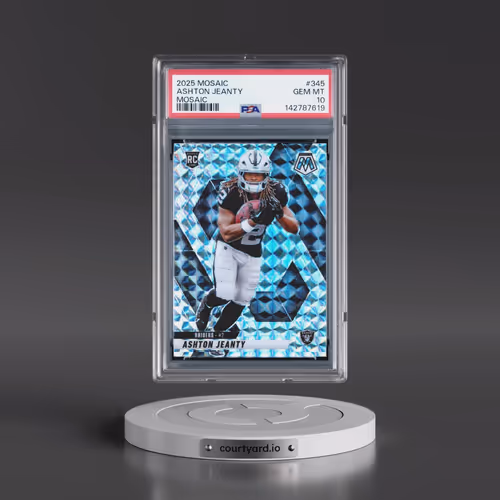 2025 Panini Mosaic #345 Ashton Jeanty - Mosaic (PSA 10 GEM MINT)