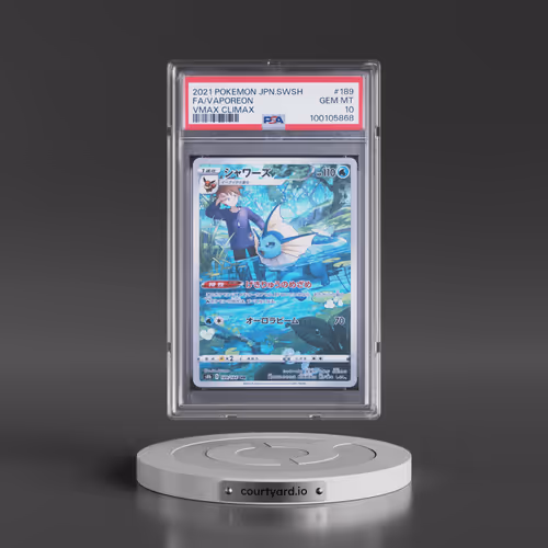 2021 Pokémon Sword & Shield Vmax Climax #189 Vaporeon - Full Art (PSA 10 GEM MINT)