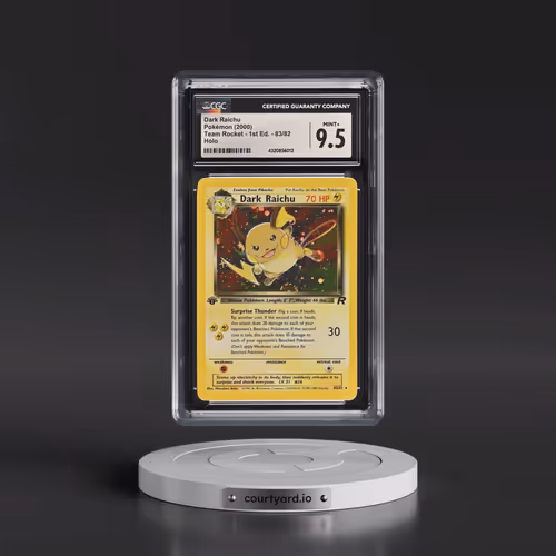2000 Team Rocket #83/82 Dark Raichu - 1st Edition Holo (CGC 9.5 MINT+)
