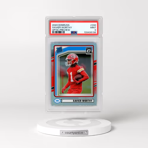 2024 Panini Donruss #398 Xavier Worthy - Optic Preview (PSA 9 MINT)