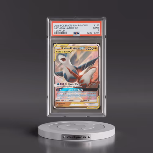 2019 Pokémon Sun & Moon Team Up #113 Latias & Latios GX - Holo (PSA 9 MINT)