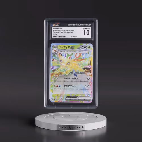 2024 High Class Pack: Terastal Fest ex - sv8a #003/187 Leafeon ex - Holo (CGC 10 GEM MINT)