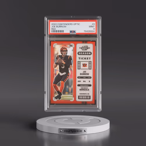 2022 Panini Contenders Optic #9 Joe Burrow - Red (PSA 9 MINT)