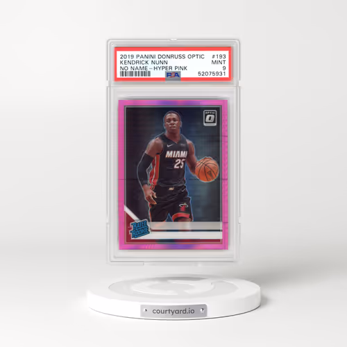 2019 Panini Donruss Optic #193 Kendrick Nunn - No Name-Hyper Pink (PSA 9 MINT)