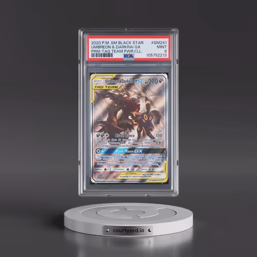 2020 Pokémon SM Black Star Promo #SM241 Umbreon & Darkrai GX - Holo Tag Team Powers Collection (PSA