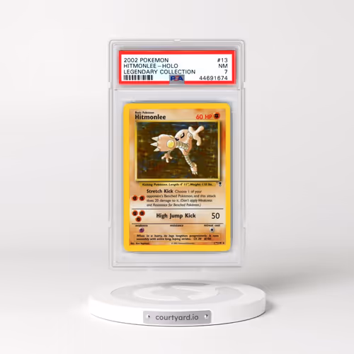 2002 Pokémon Legendary Collection #13 Hitmonlee - Holo (PSA 7 NM)