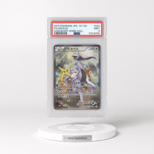 2015 Japanese Legendary Shine Collection #024 Arceus - 1st Edition Full Art Holo (PSA 9 MINT)