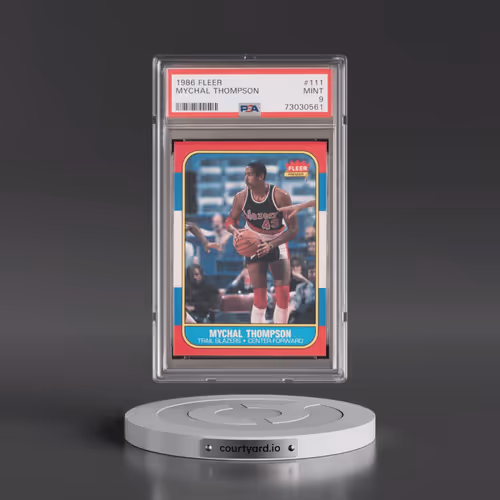 1986 Fleer #111 Mychal Thompson (PSA 9 MINT)