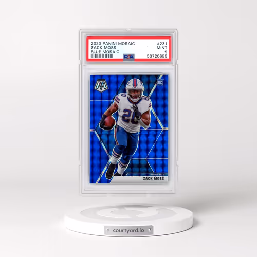 2020 Panini Mosaic #231 Zack Moss - Blue Mosaic (PSA 9 MINT)