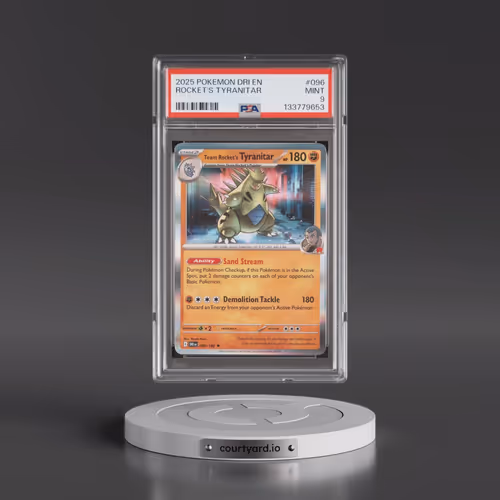 2025 Pokémon Dri EN-Destined Rivals #096 Team Rocket's Tyranitar (PSA 9 MINT)