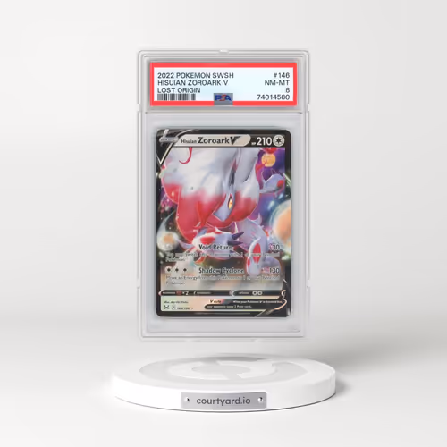 2022 Pokémon Sword & Shield Lost Origin #146 Hisuian Zoroark V - Holo (PSA 8 NM-MT)