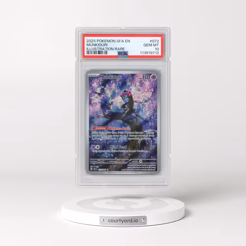 2024 Pokémon Sfa EN-Shrouded Fable #072 Munkidori - Illustration Rare (PSA 10 GEM MINT)