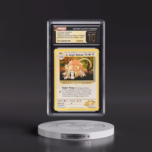 2023 Trading Card Game Classic - CLV, CLC, CLB #016/034 Lt. Surge's Raticate - Blastoise & Suicu