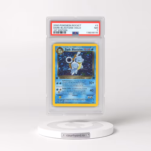 2000 Pokémon Rocket #3 Dark Blastoise - 1st Edition Holo (PSA 7 NM)