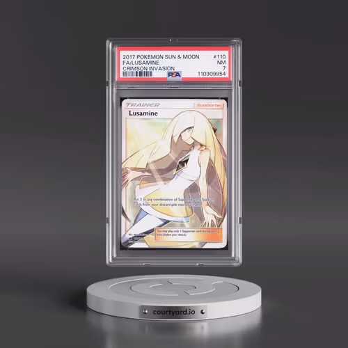 2017 Pokémon Sun & Moon Crimson Invasion #110 Lusamine - Full Art (PSA 7 NM)